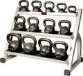 York Barbell Kettlebell Rack With 5-80lb Kettlebell Set